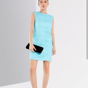 Ralph Lauren BLACK LABEL Sheath Cocktail Dress blue teal  woman 6 petite